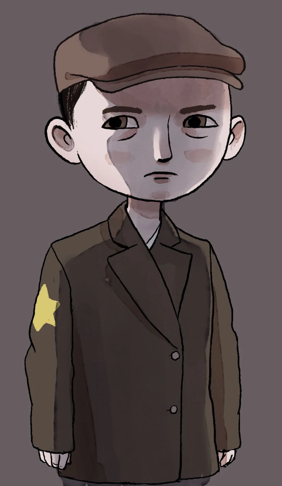 Developed character design of David