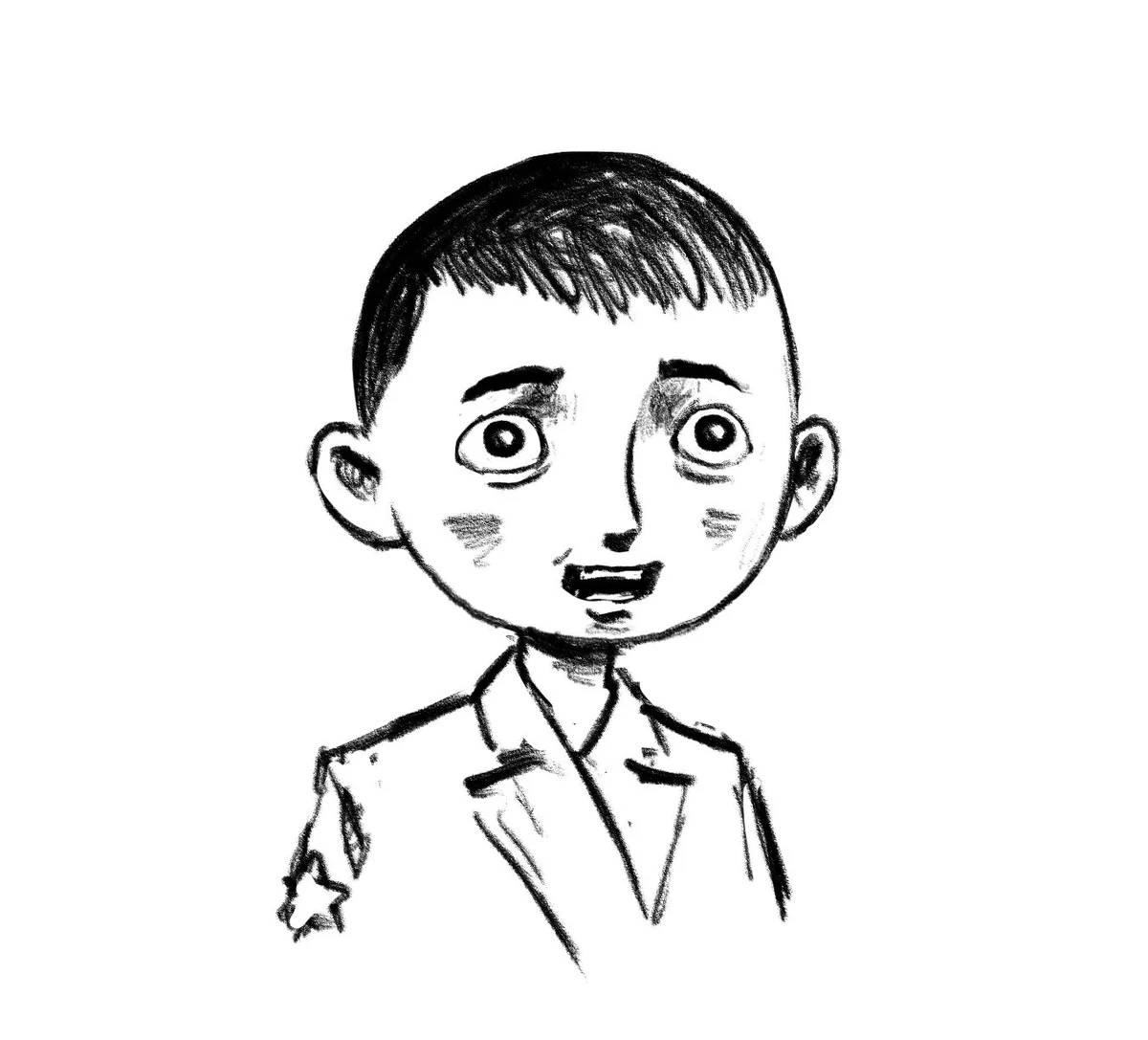Early pencil sketch of David